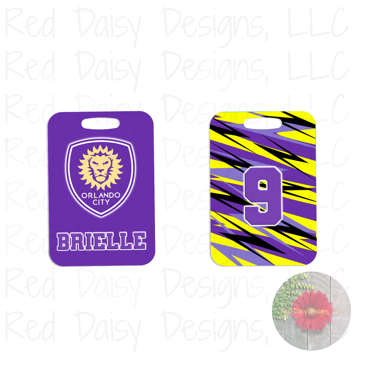 Custom Orlando City Metal Bag Tag – 2.75" x 4" (Copy)