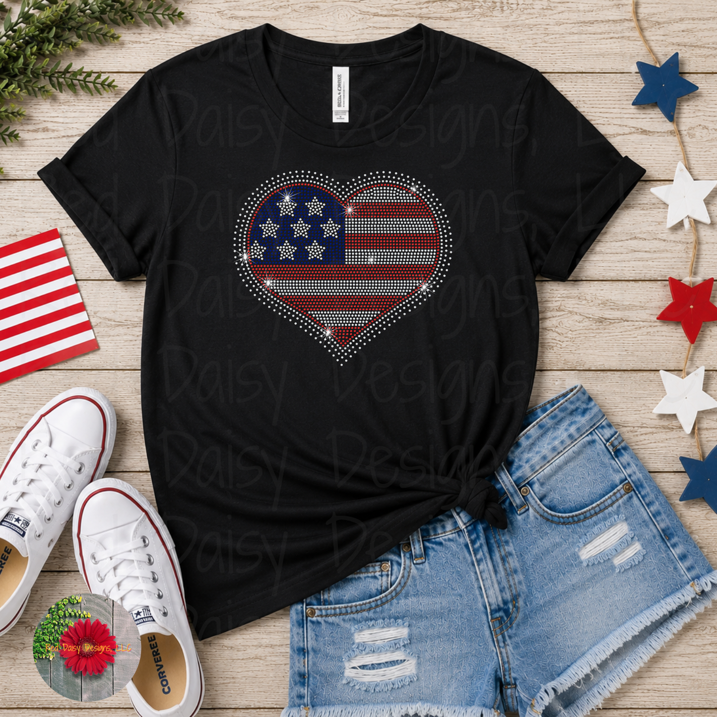 Flag heart - YOUTH sizes available!