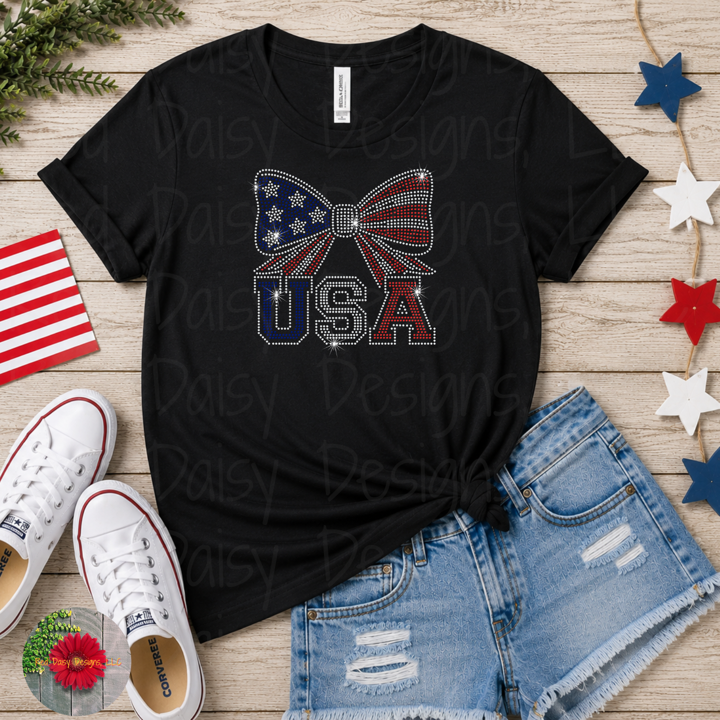 USA with bow - YOUTH sizes available!