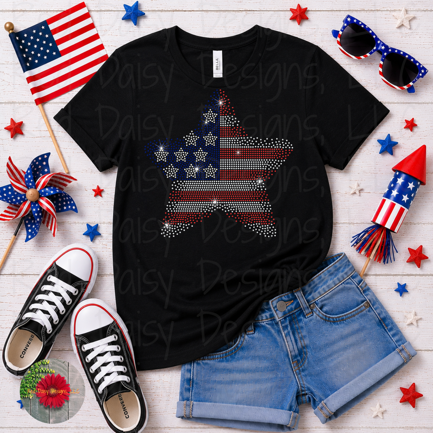 Flag star - YOUTH sizes available!