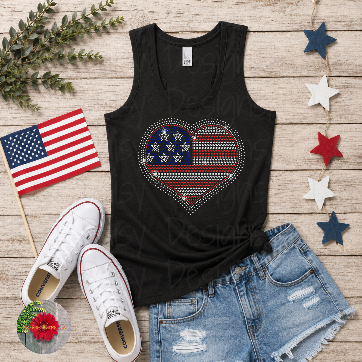 Flag heart - YOUTH sizes available!