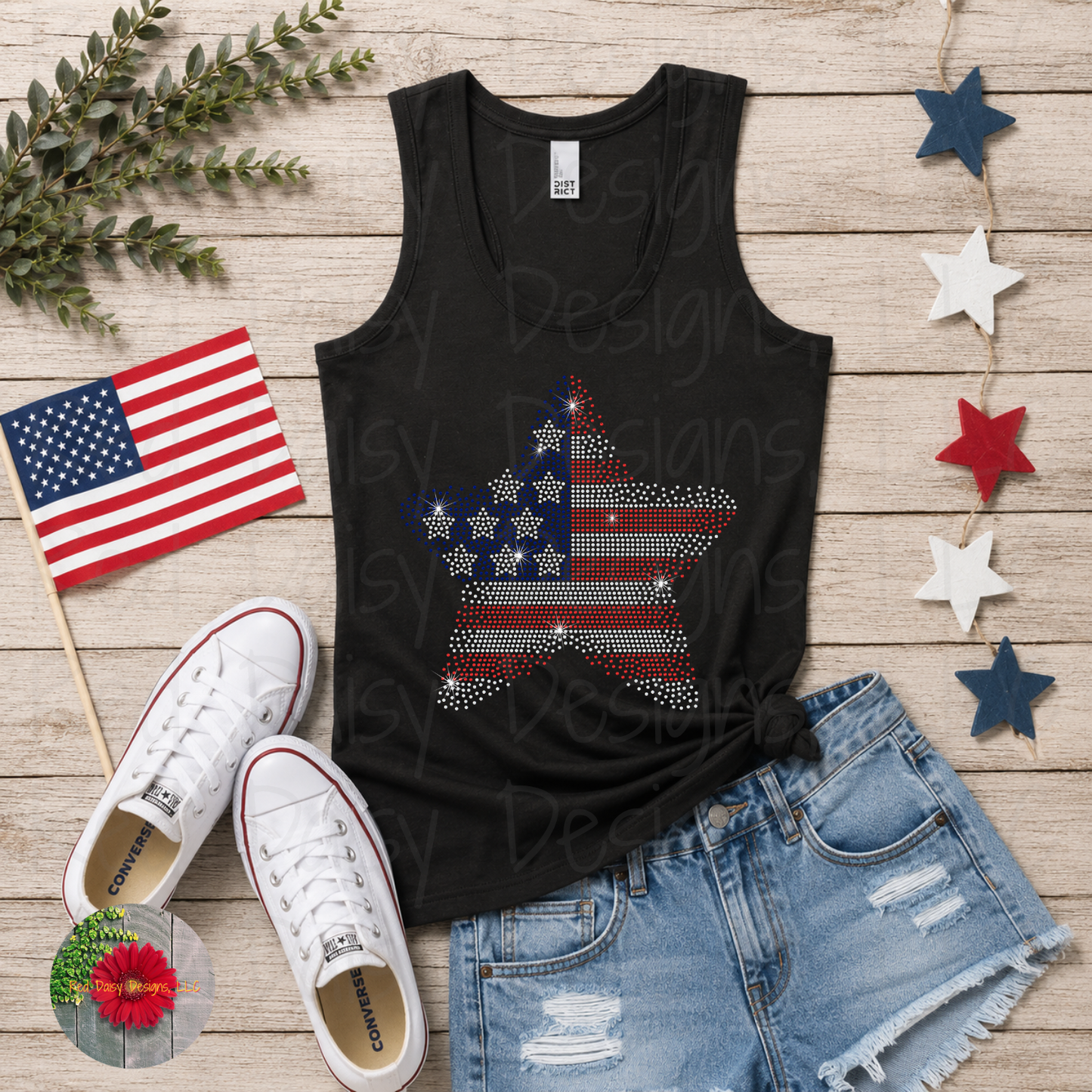 Flag star - YOUTH sizes available!