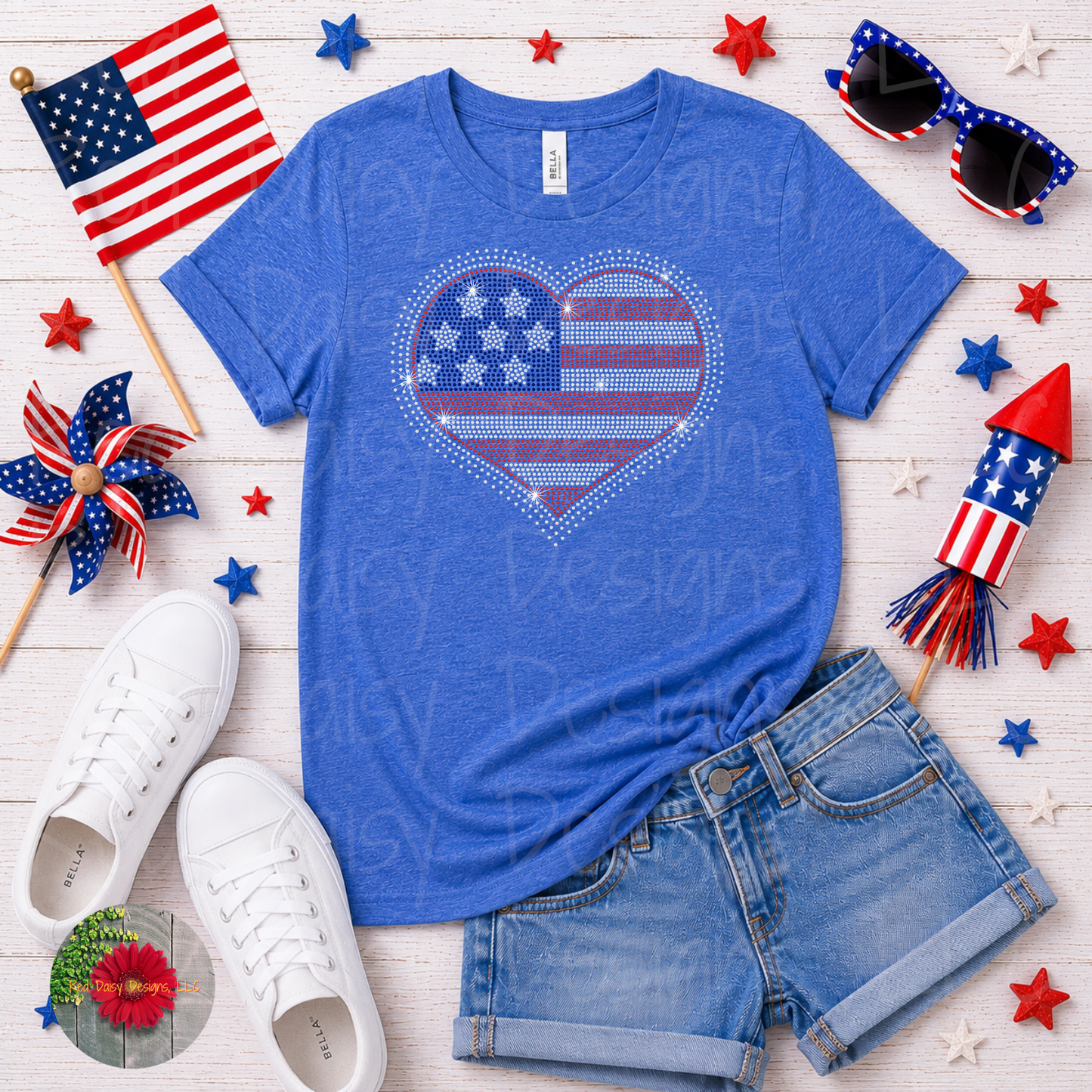 Flag heart - YOUTH sizes available!