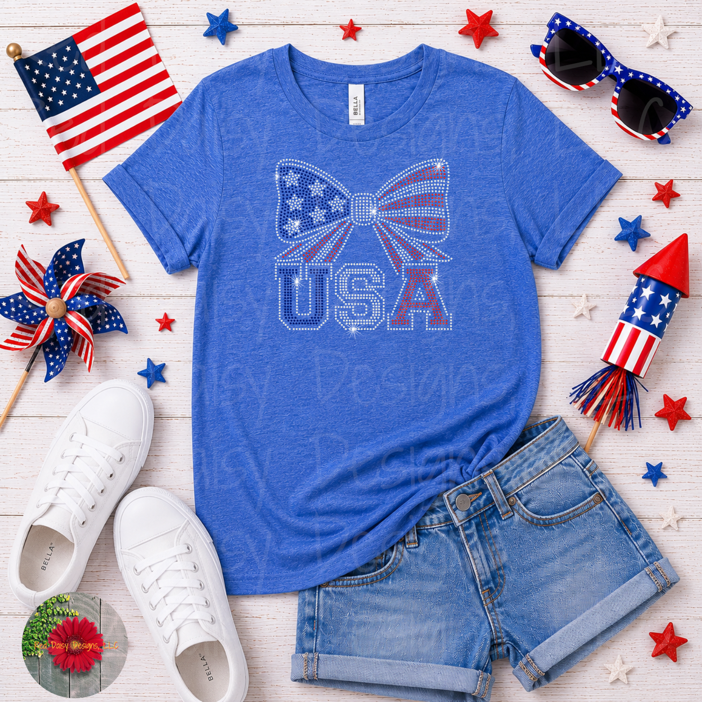 USA with bow - YOUTH sizes available!