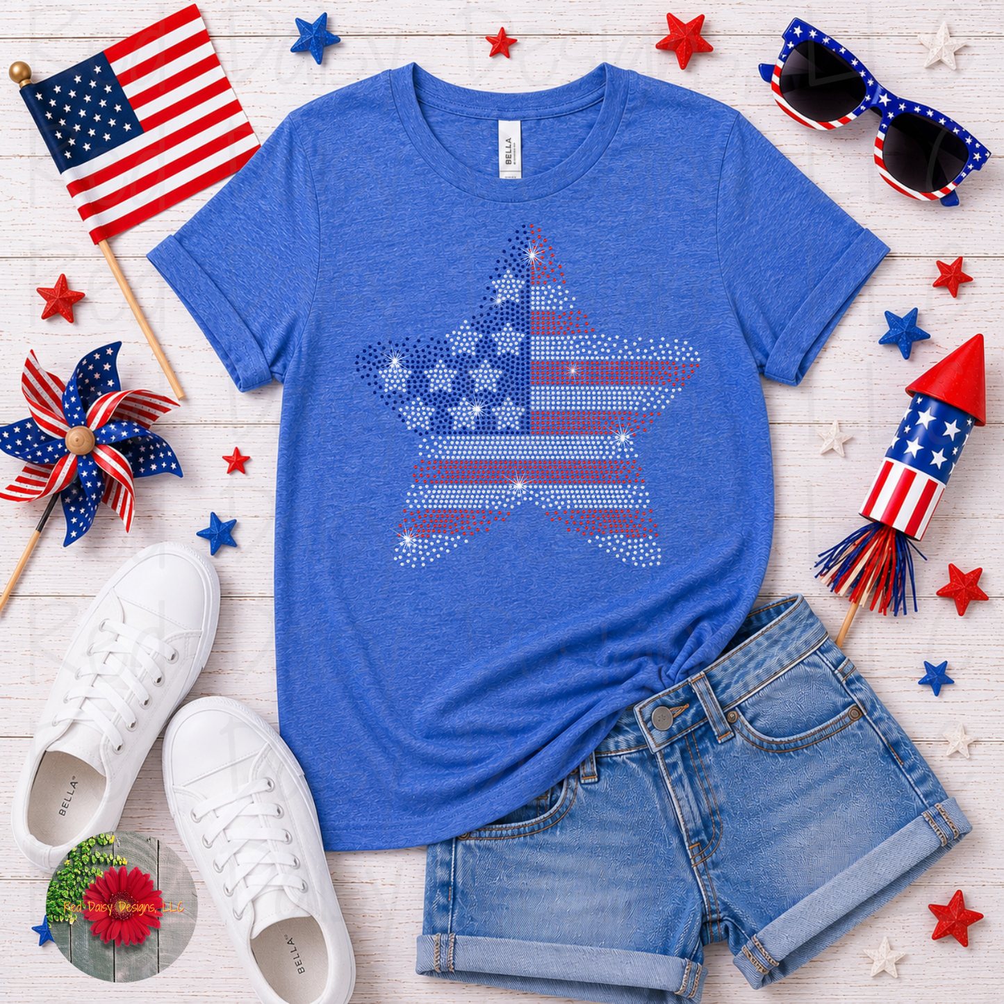 Flag star - YOUTH sizes available!