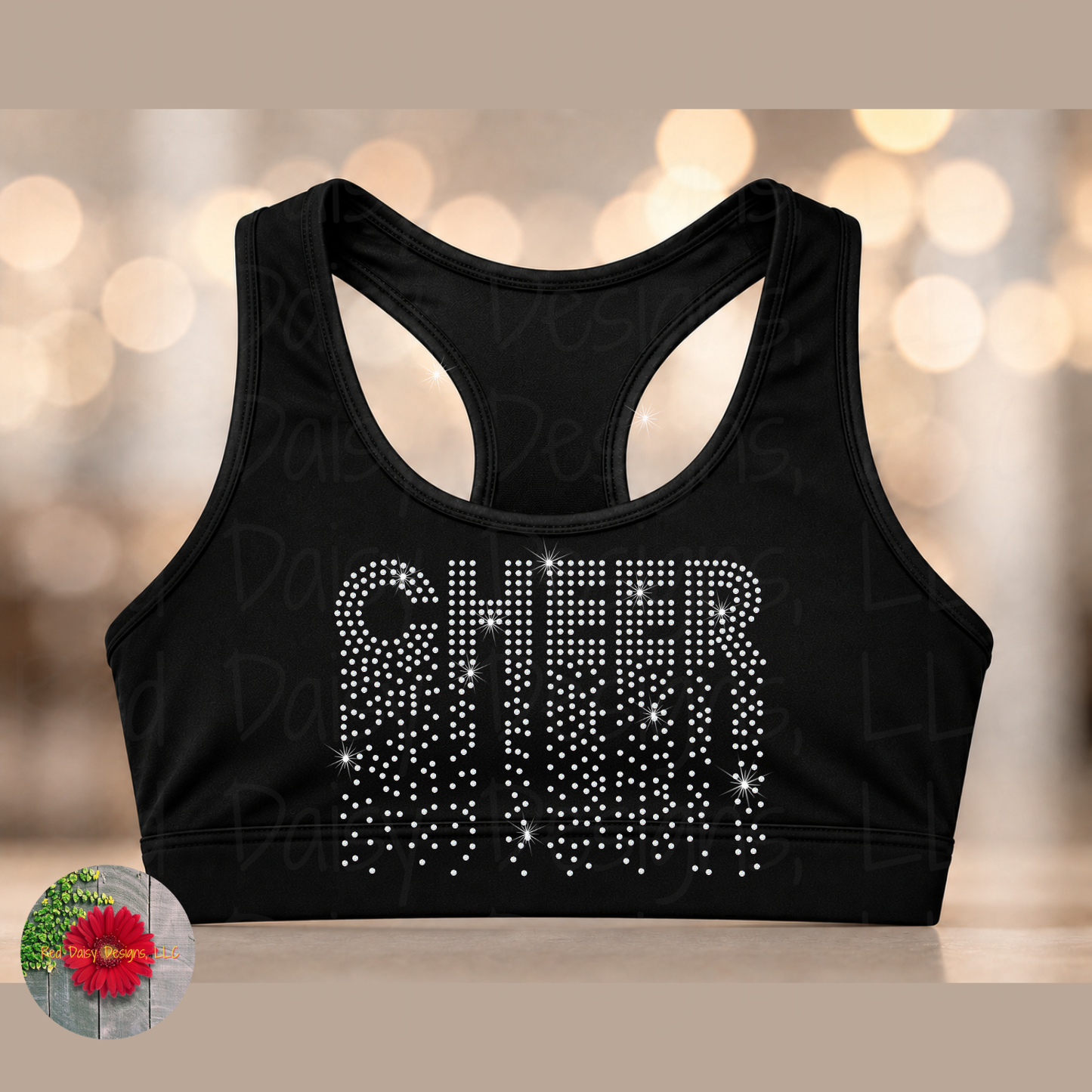 Cheer Drip Rhinestone sports bra