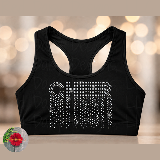 Cheer Drip Rhinestone sports bra