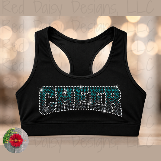Cheer Gradient Rhinestone sports bra