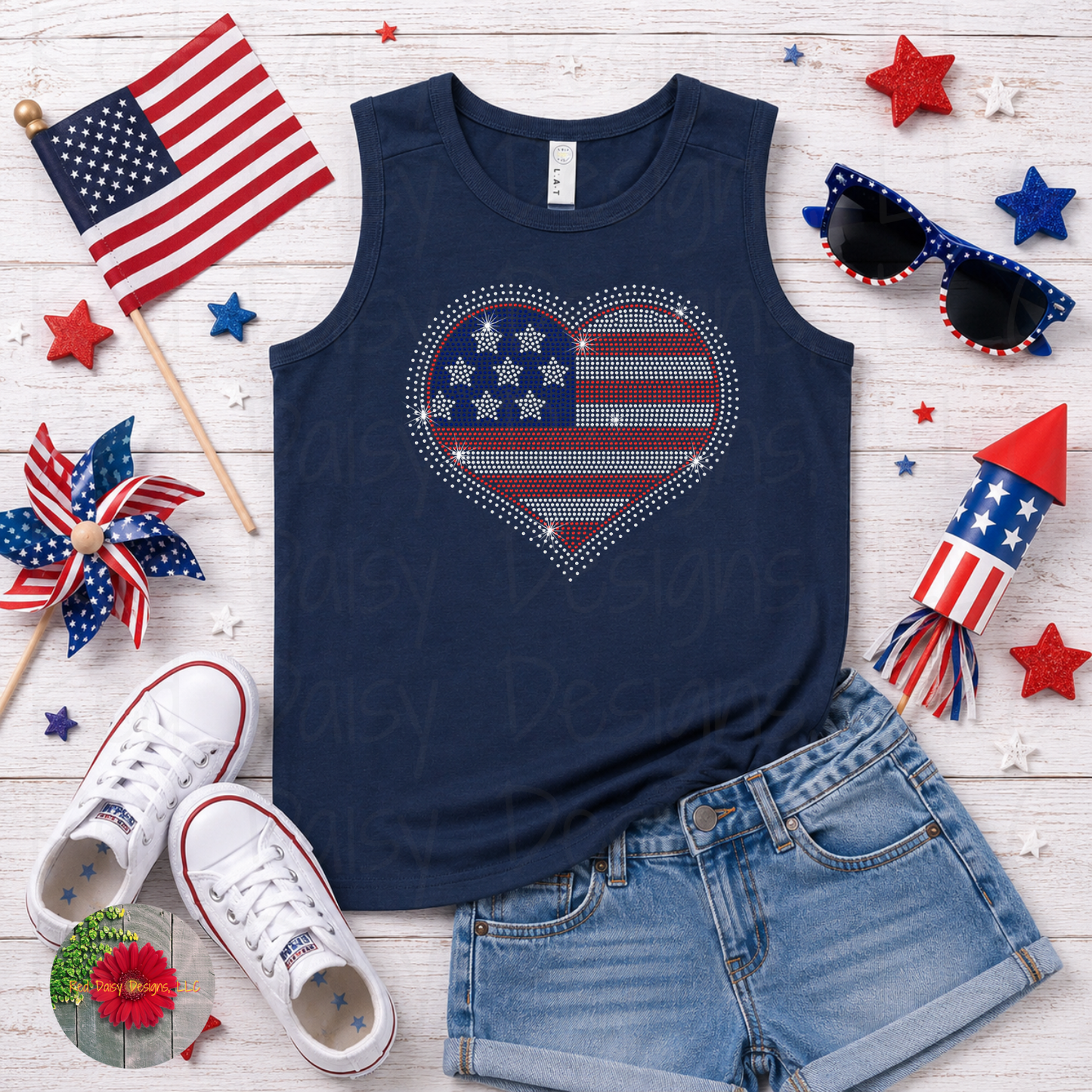 Flag heart - YOUTH sizes available!