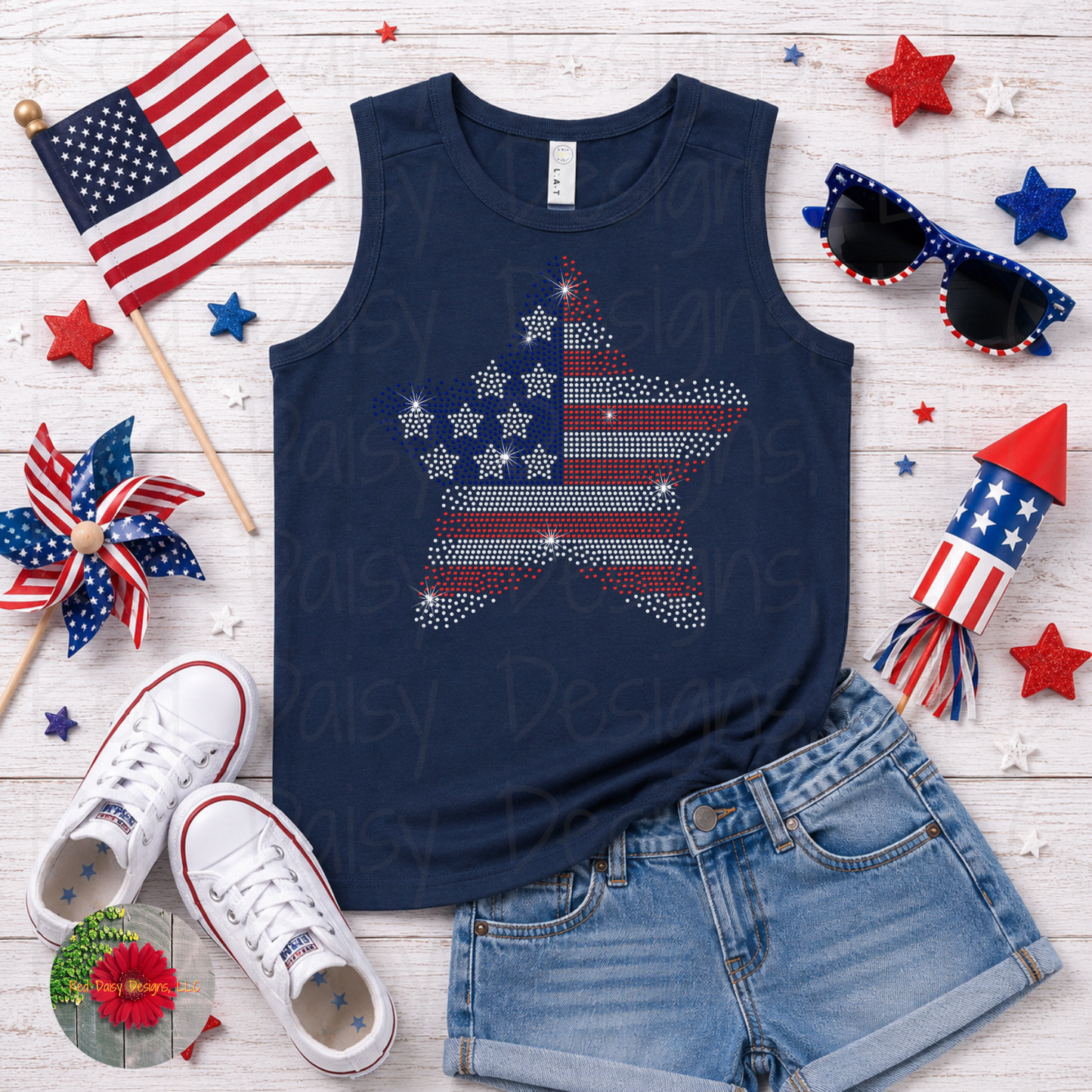 Flag star - YOUTH sizes available!