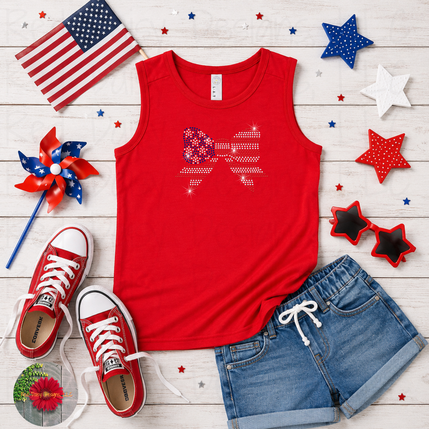 Flag bow- YOUTH sizes only!