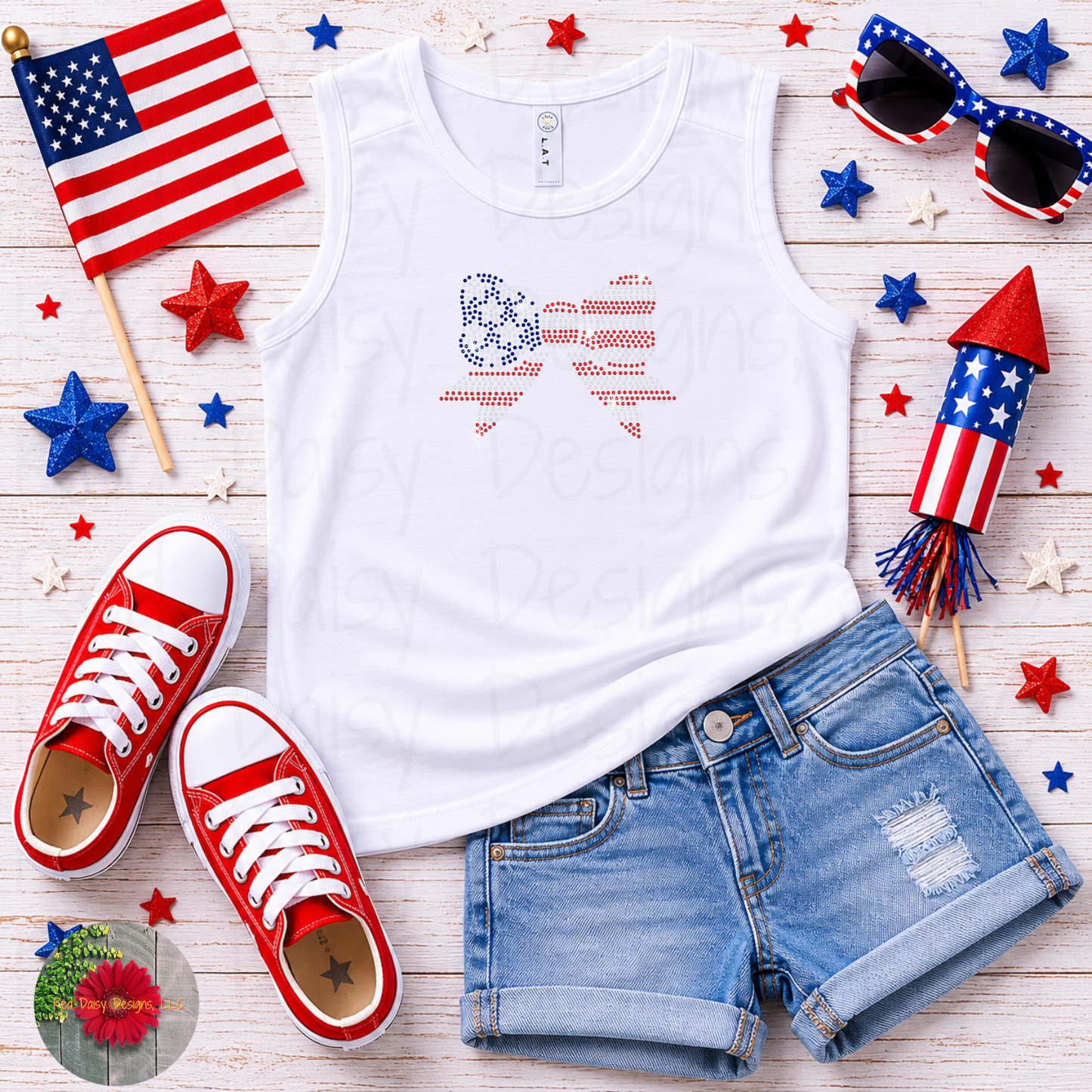 Flag bow- YOUTH sizes only!