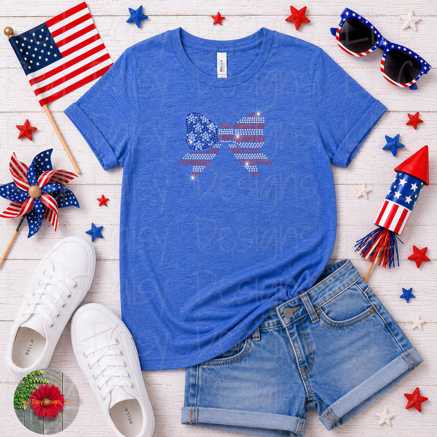 Flag bow- YOUTH sizes only!