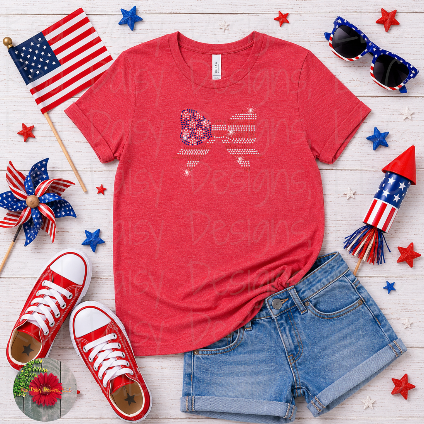Flag bow- YOUTH sizes only!