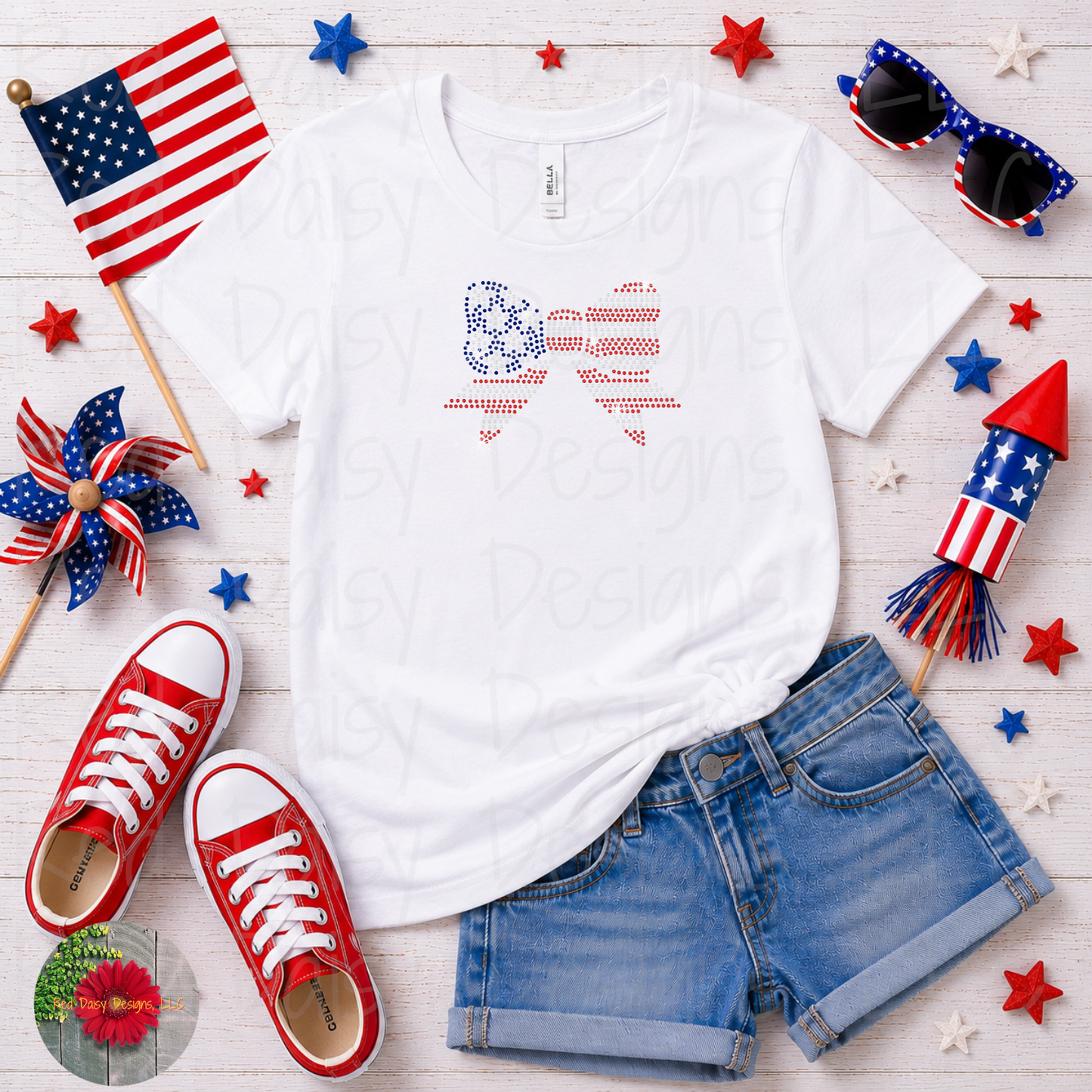 Flag bow- YOUTH sizes only!