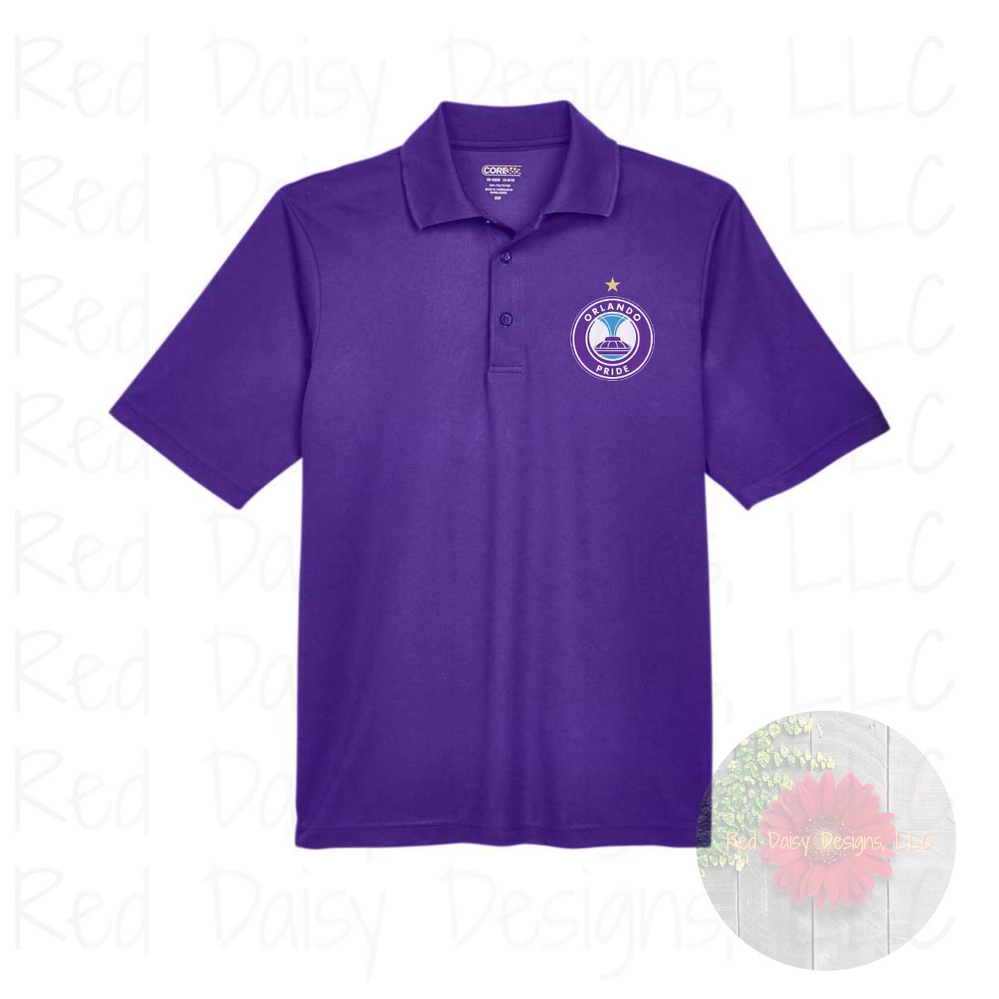Orlando Pride Dry Fit Performance Polo Shirt