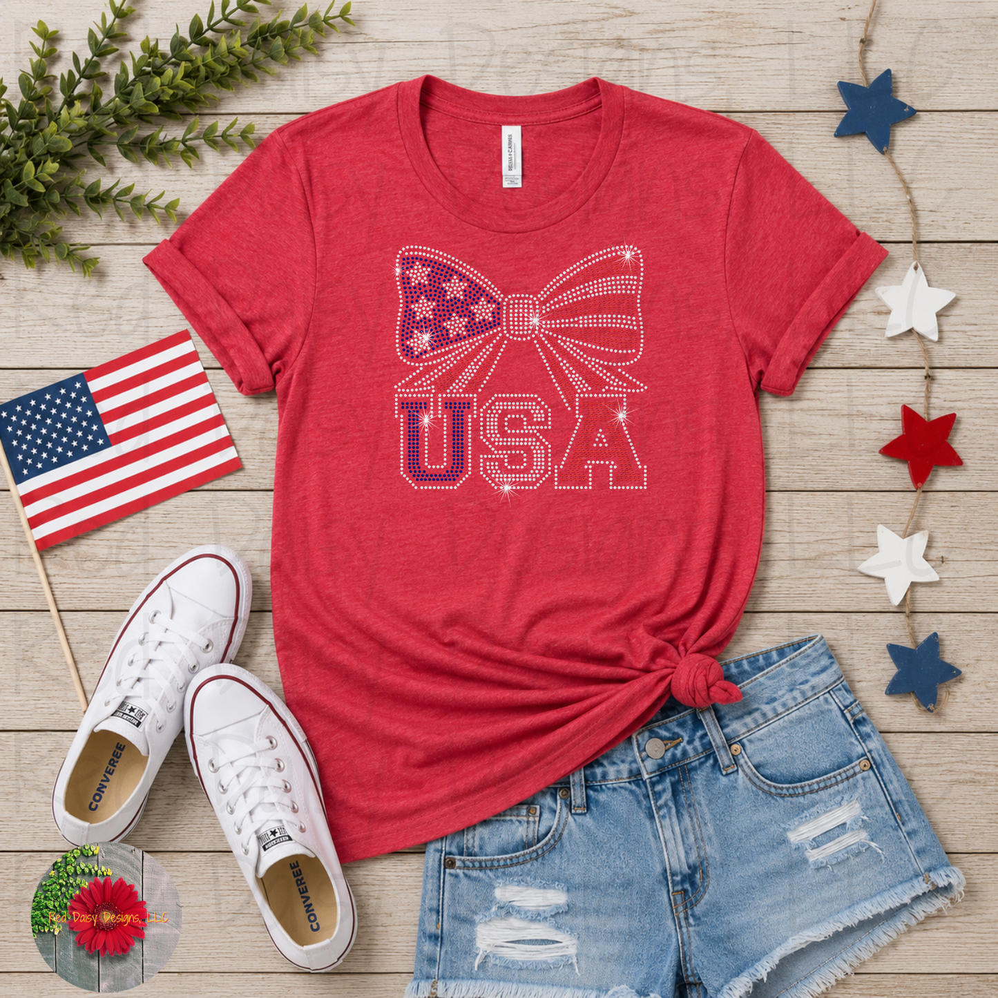 USA with bow - YOUTH sizes available!