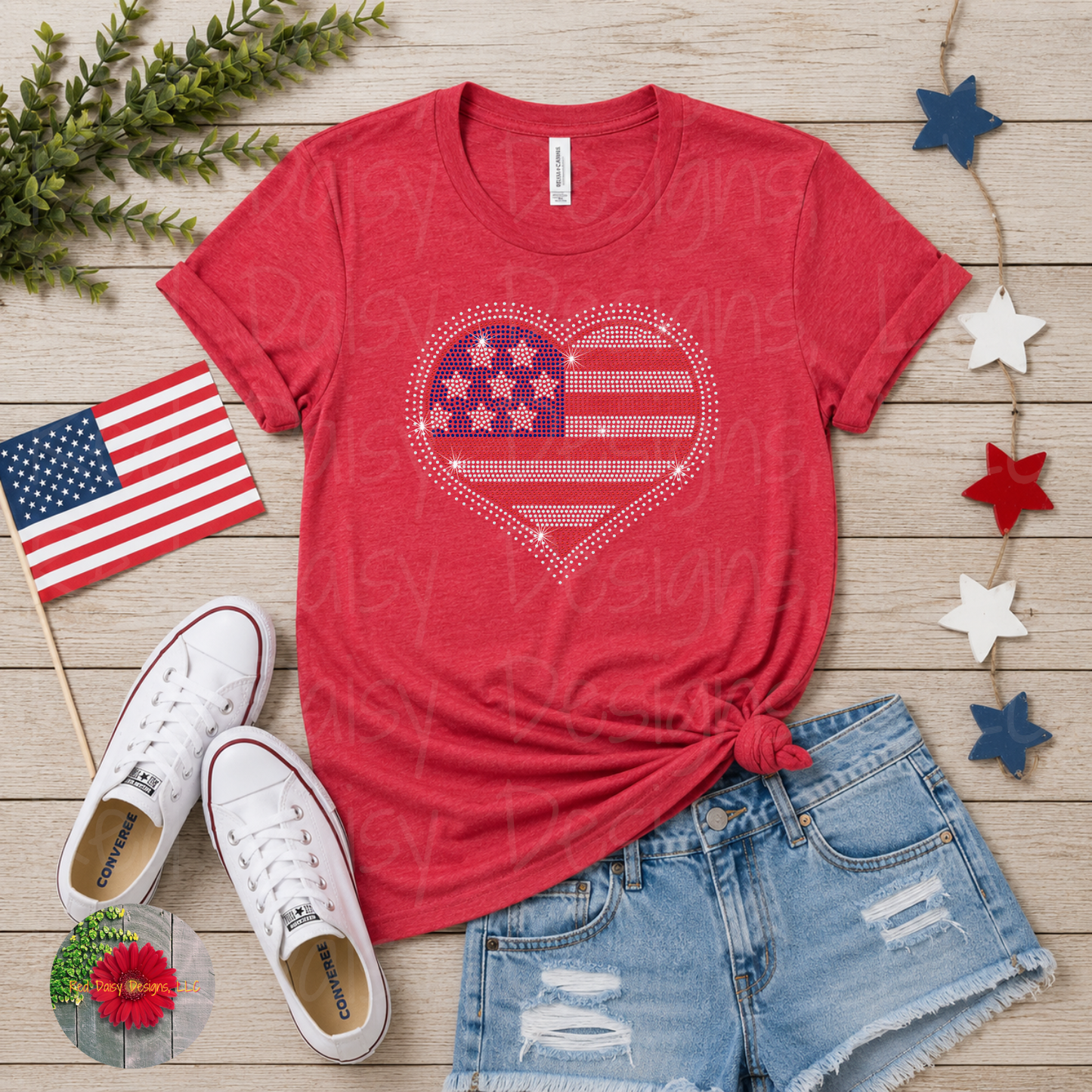 Flag heart - YOUTH sizes available!