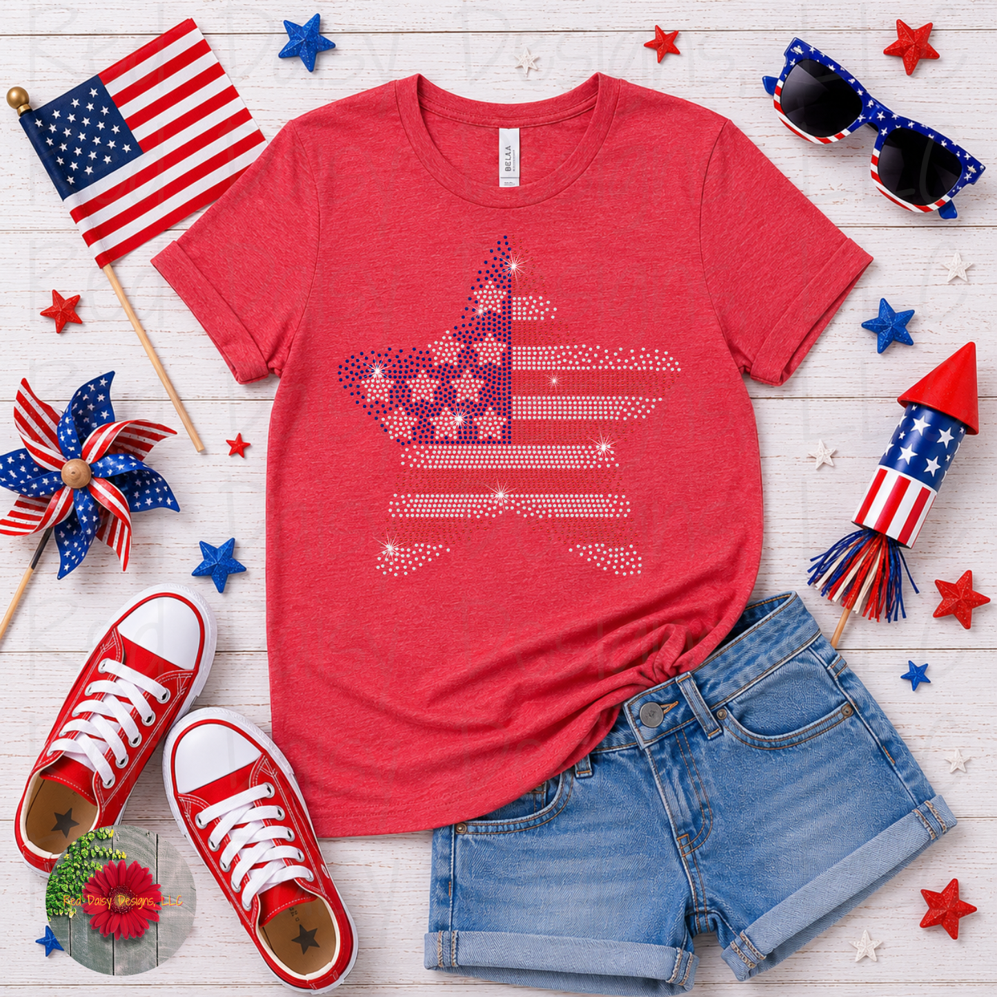 Flag star - YOUTH sizes available!