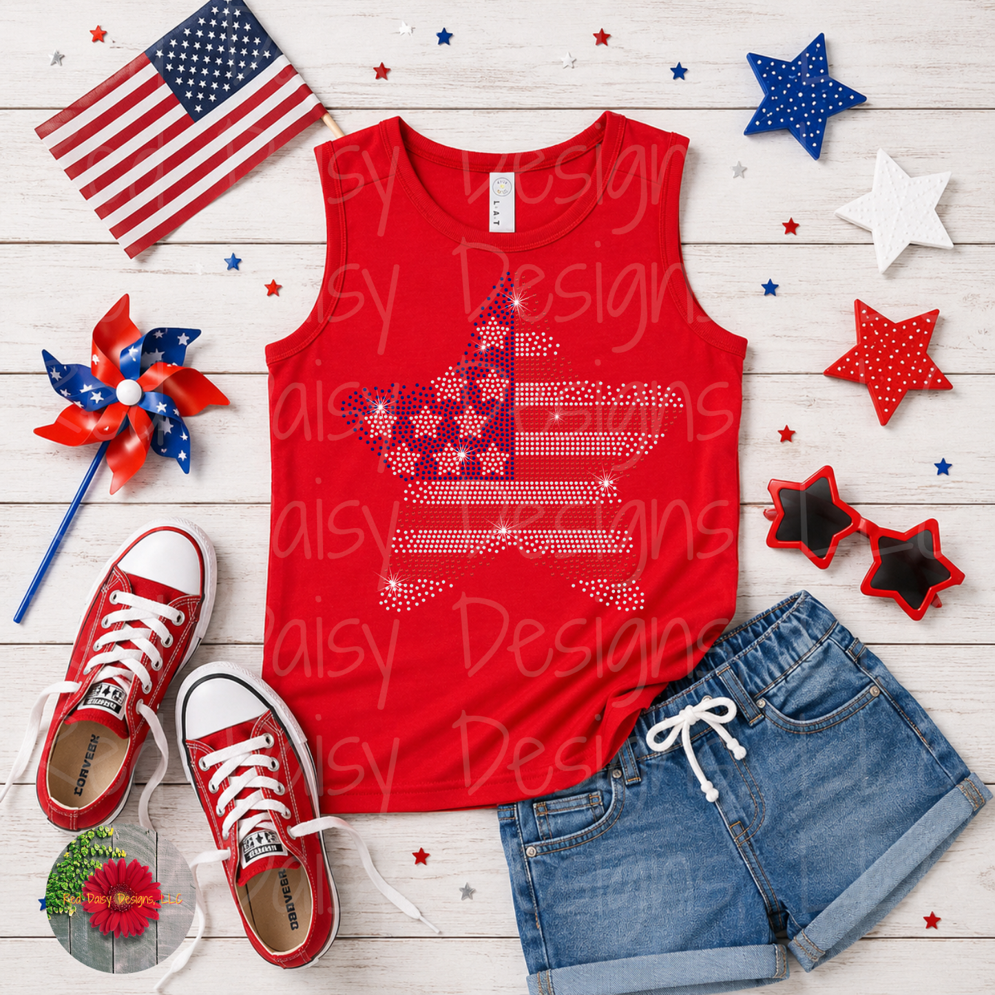 Flag star - YOUTH sizes available!