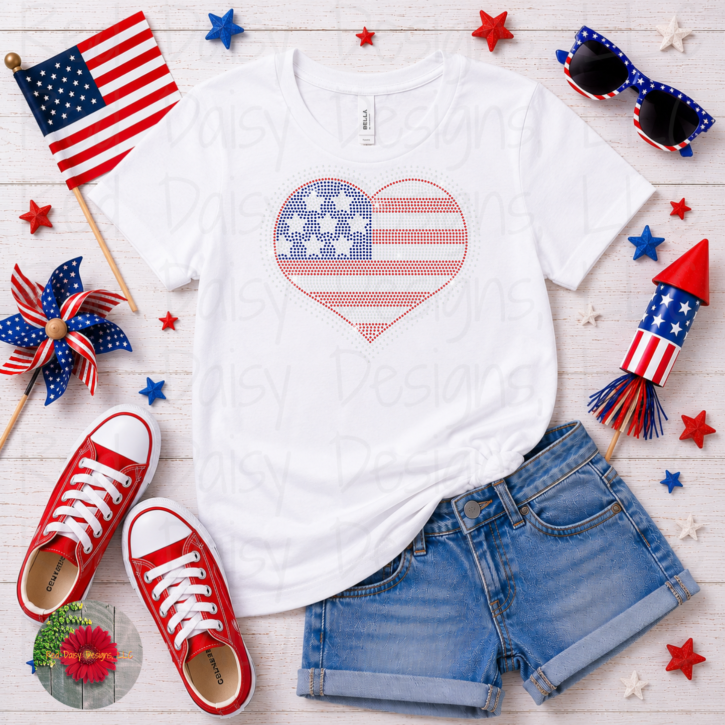 Flag heart - YOUTH sizes available!