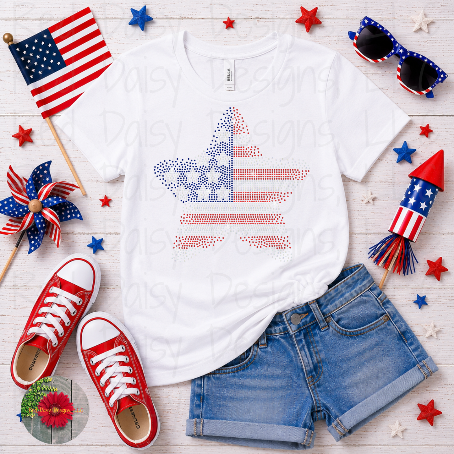 Flag star - YOUTH sizes available!