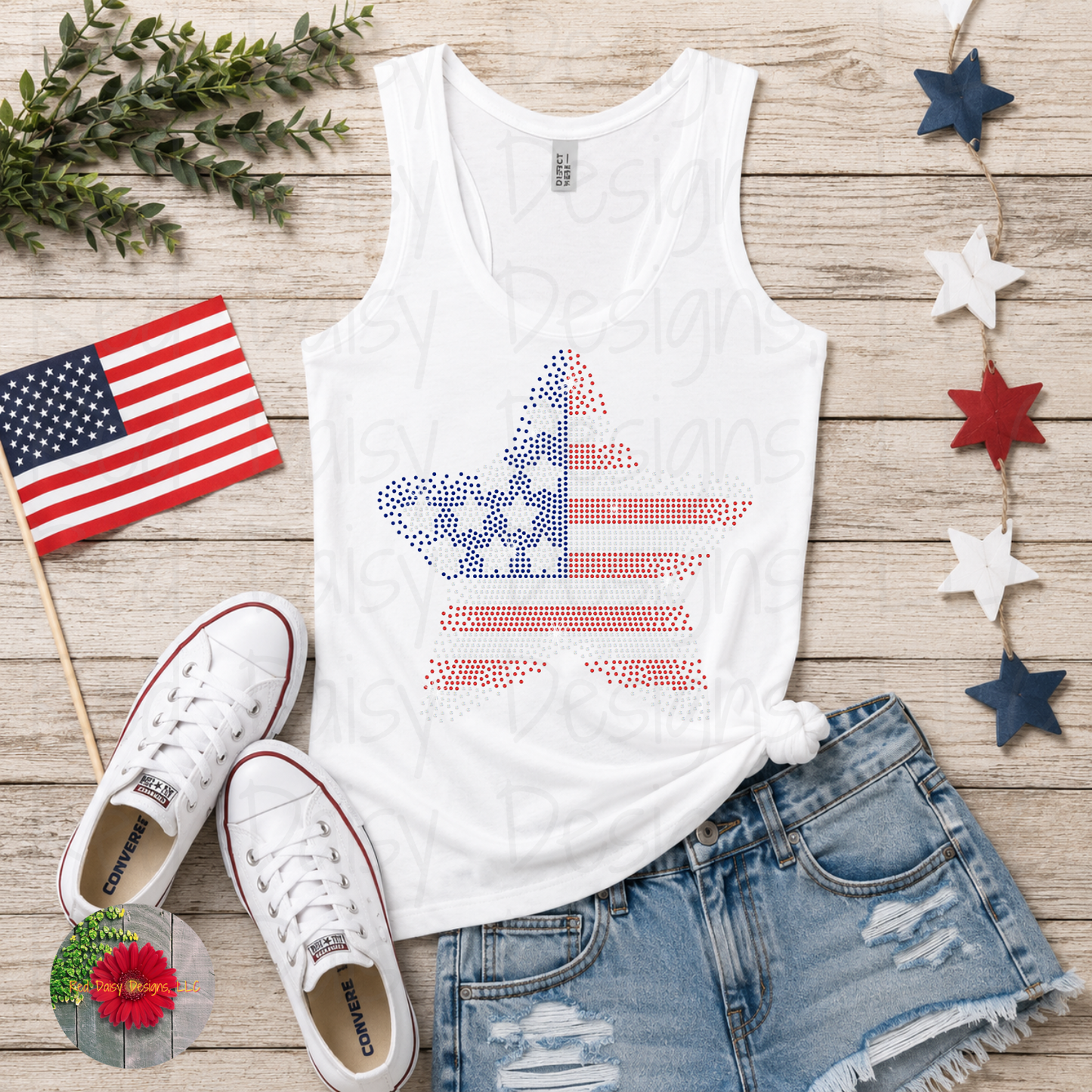 Flag star - YOUTH sizes available!