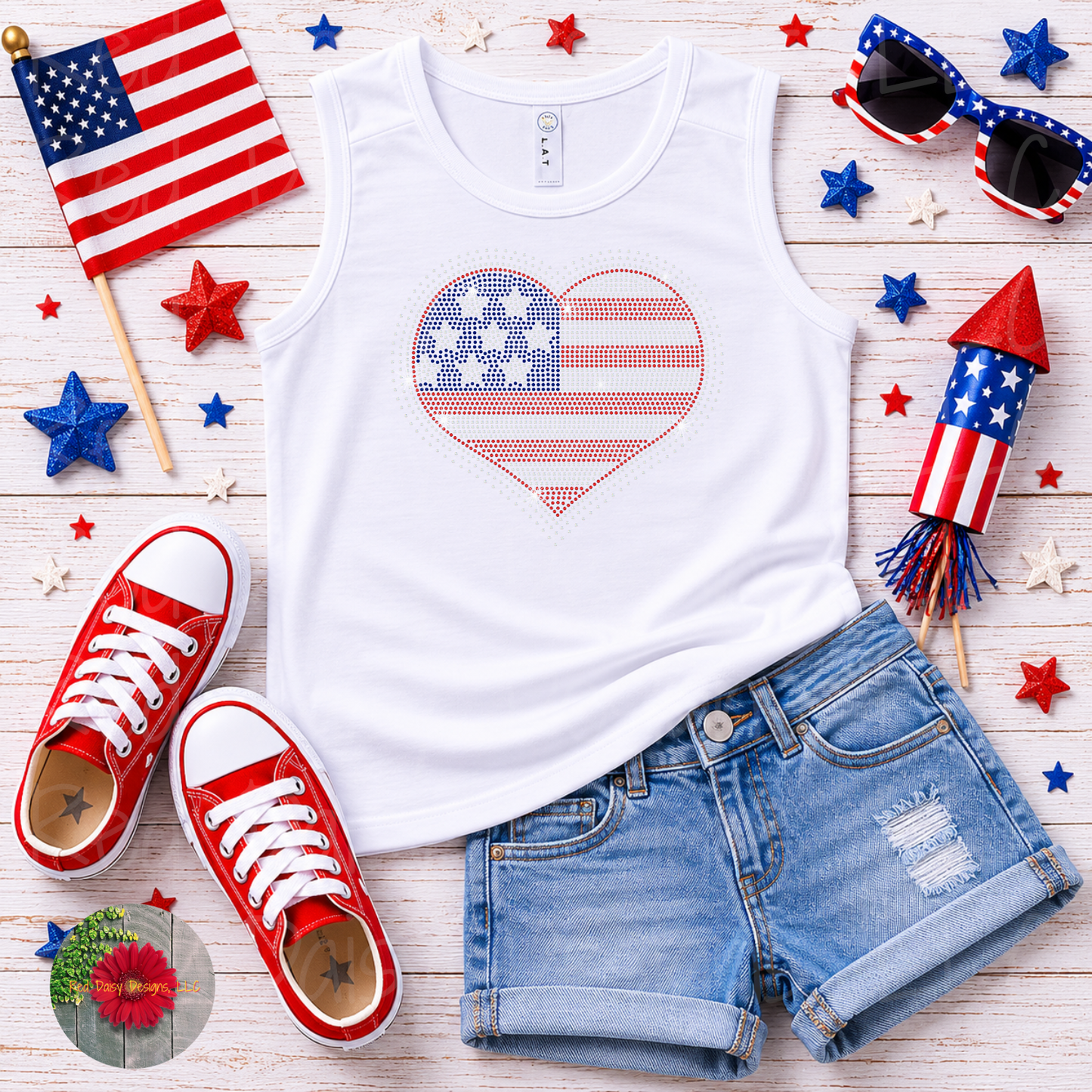 Flag heart - YOUTH sizes available!