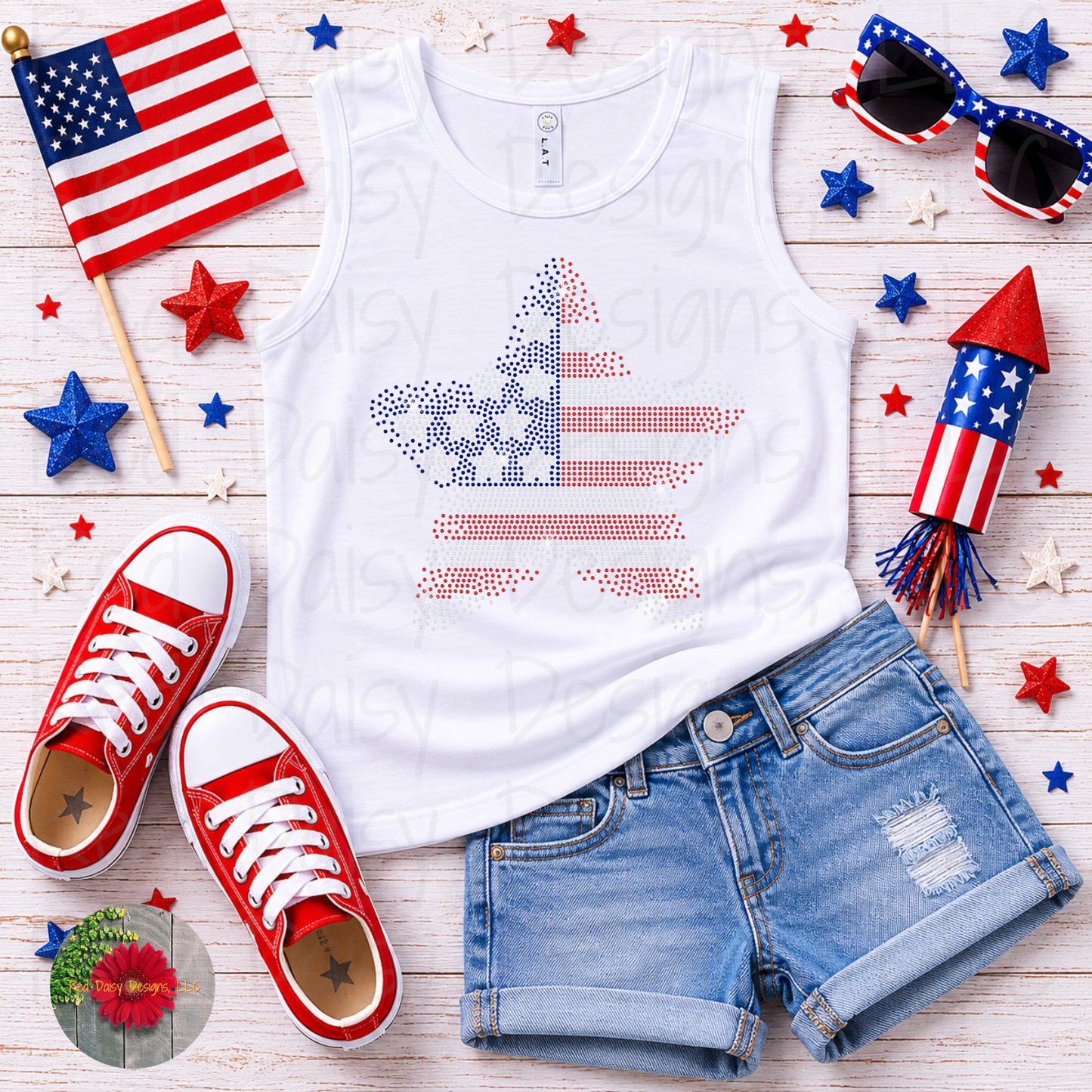 Flag star - YOUTH sizes available!